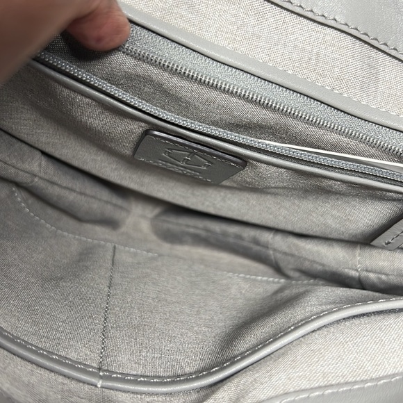 Weldon hexagon Weave Crossbody Silver Chain Link Bag Stone - Picture 3 of 10